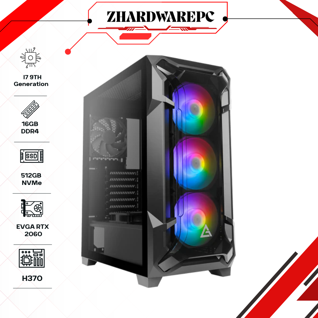 PC Gamer Zhardware I7 9Gen | 16GB | 512GB SSD | RTX 2060