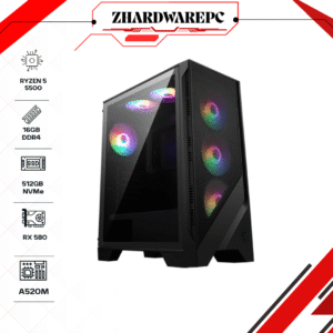 PC Gamer Zhardware Ryzen 5 5500 | 16GB | 512Go SSD | RX 580