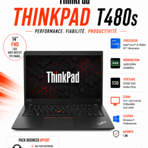 Lenovo ThinkPad T480s Intel Core i5-8530U/16 Go/512 SSD/14"LED Full HD