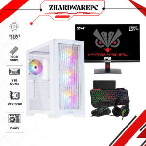 PC Gamer ZHARDWARE Ryzen 5 7600 | 16Go DDR5 | 1To SSD | RTX 5060 + Écran HYBROK 24