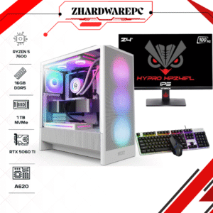 PC Gamer Zhardware Ryzen 5 7600 | 16Go DDR5 | 1To SSD | RTX 5060TI+Écran HYBROK 24