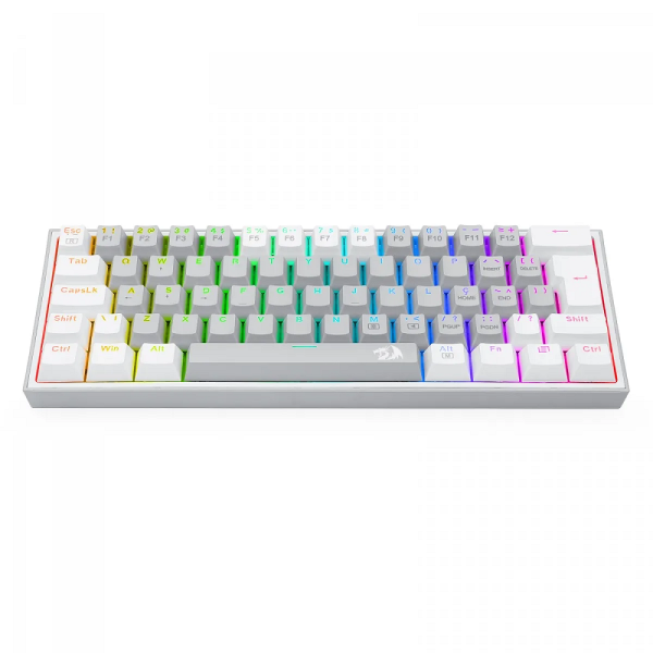 Redragon K617 Fizz 60% RGB Red Switches (Gray/White) - Image 2