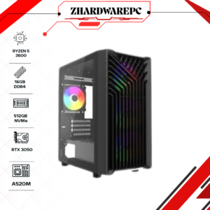 PC Gamer Zhardware Ryzen 5 3600 | RTX 3050 | 16GB DDR4 | 512GB NVMe