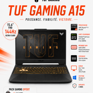 ASUS TUF Gaming A15 Ryzen 9 8645H RTX 4060 8 Go RAM 16 Go DDR5 SSD 1 TB