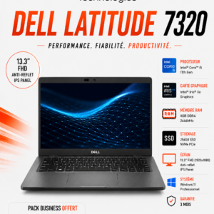 Dell Latitude 7320 / Intel Core i5 11th Gen / 8GB RAM / 256GB SSD / Intel Iris Xe Graphics / 13” Business Laptop / Windows 11