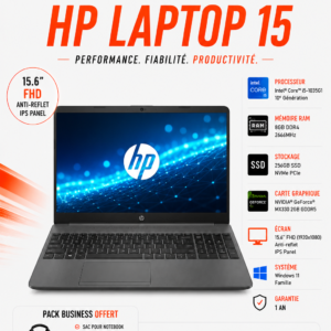 HP Laptop 15 Intel Core i5-1035G1, 8GB RAM, 256GB SSD  MX330 2GB