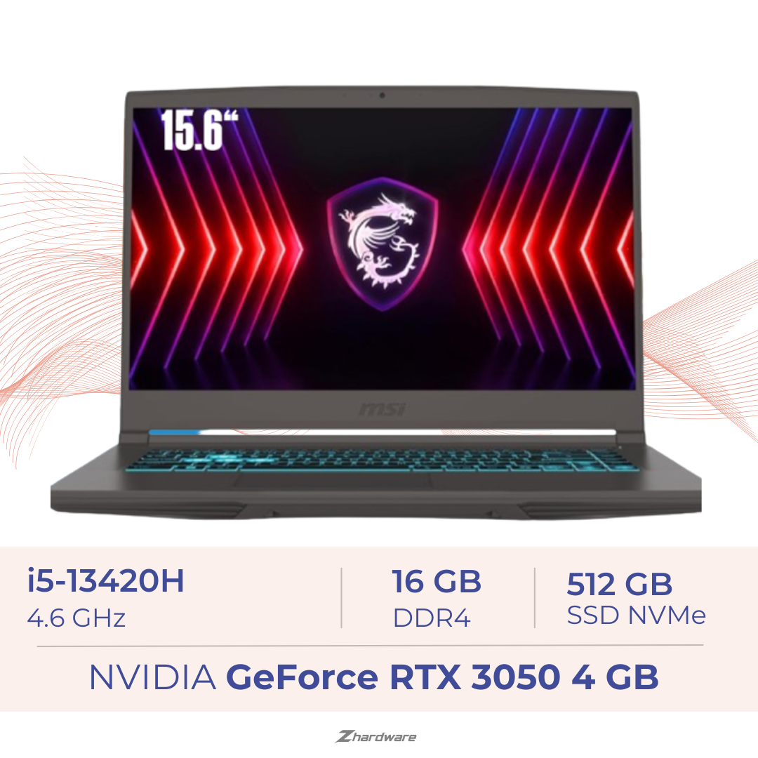 MSI Thin 15 INTEL Core i5-13EME RAM 16 Go SSD 512 Go RTX 3050