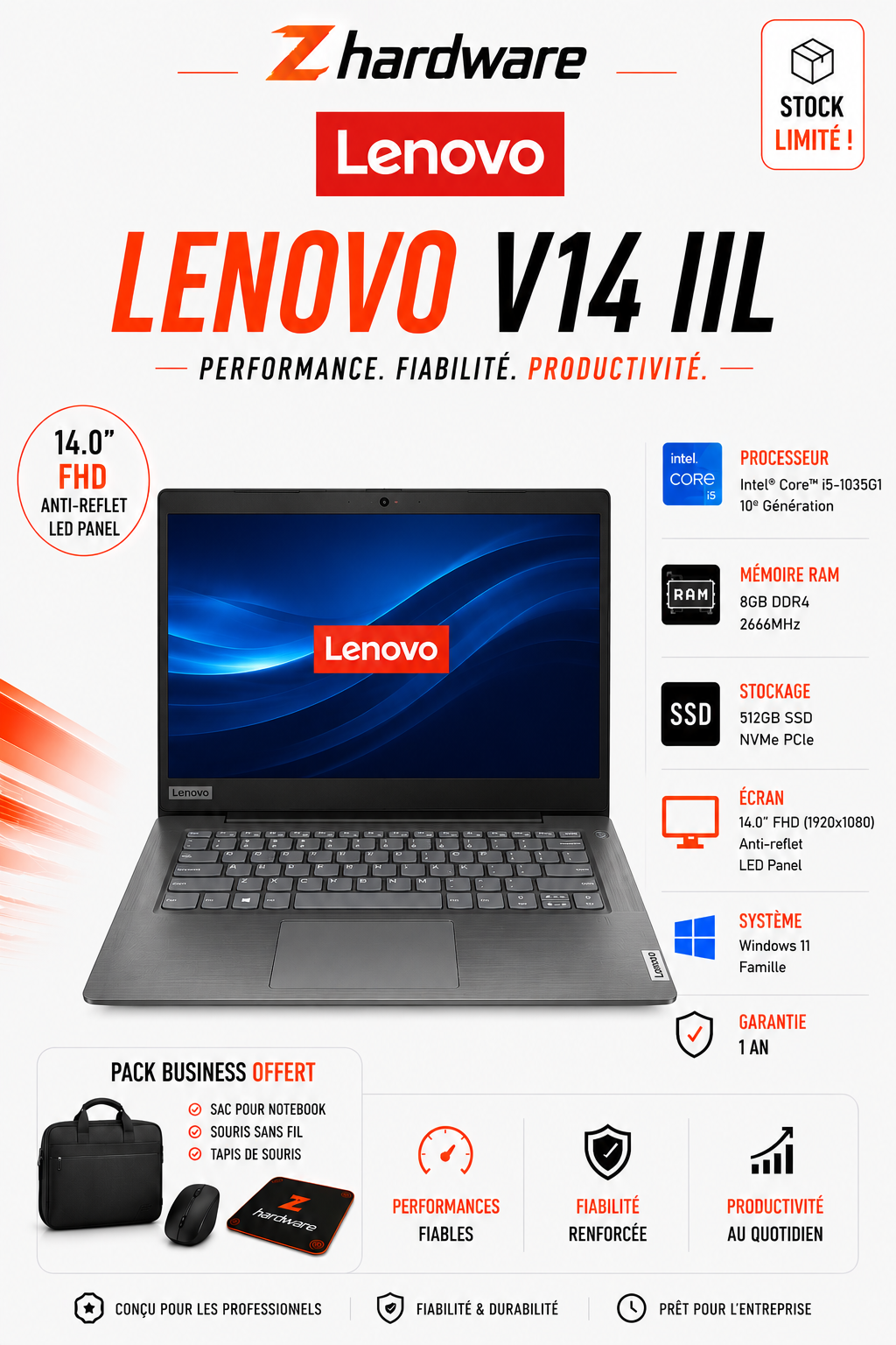 Lenovo V14 IIL i5-1035G1 /8GB/512SSD