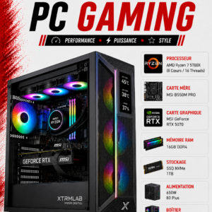 PC Gaming R7 5700X / RTX5070 / RAM16GB / 1TB
