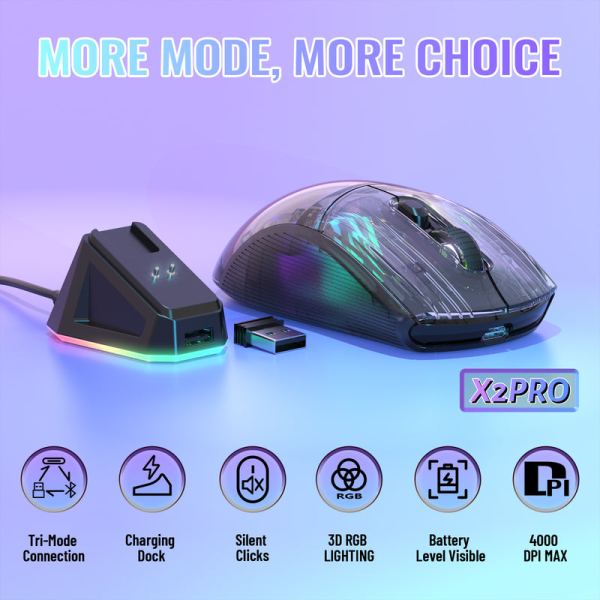 ATTACK SHARK X2 Pro (Black) - Image 2